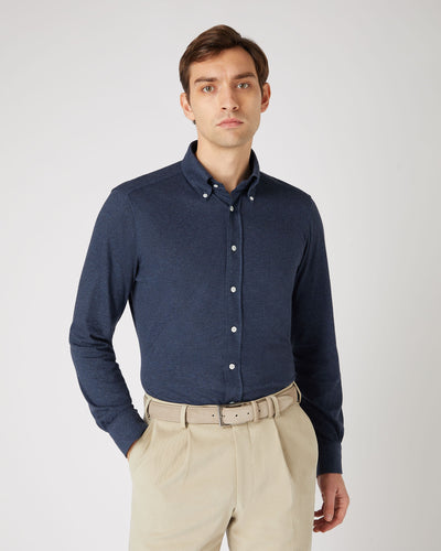 Men's Button Down Collar Shirt Blue