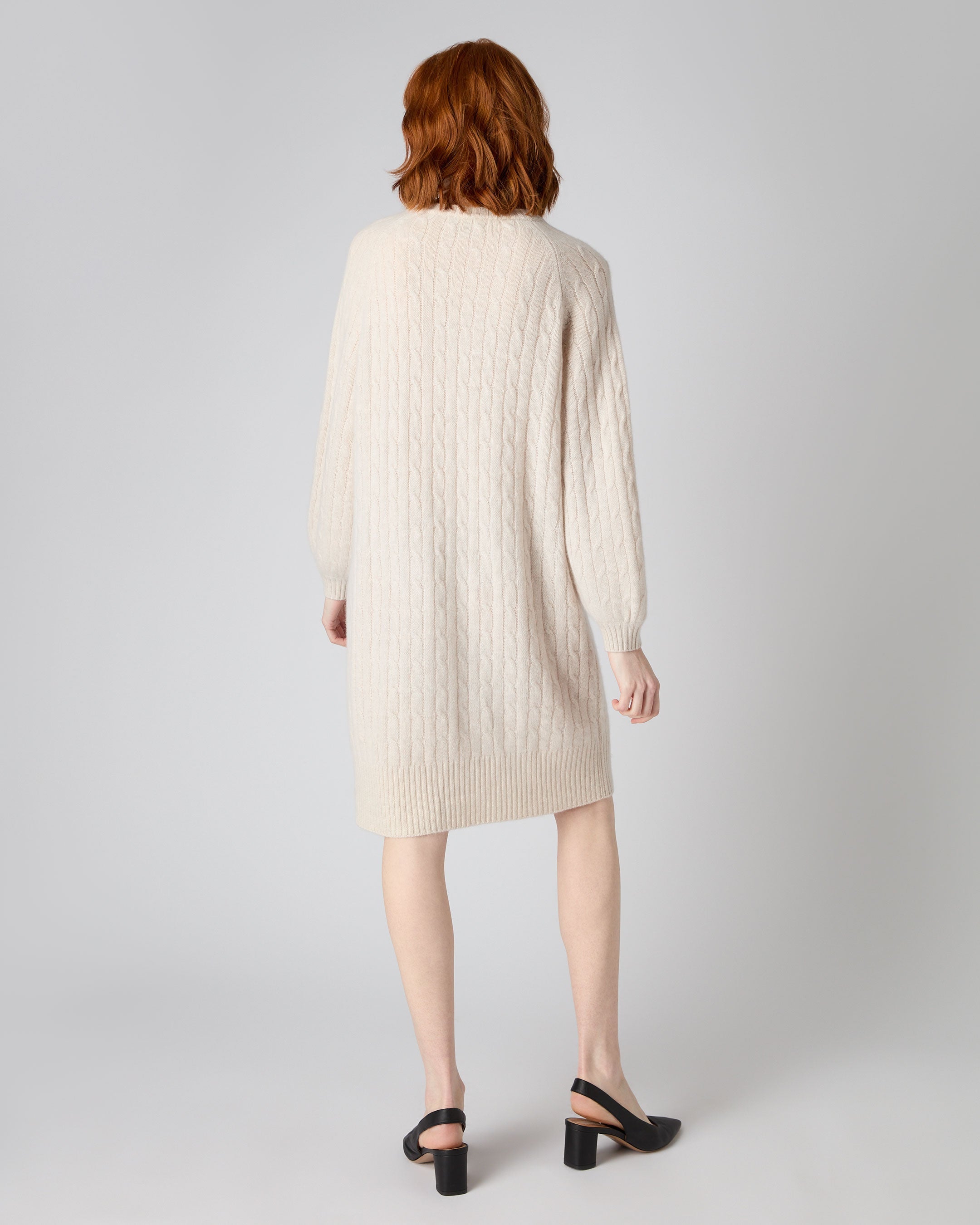 White cashmere sweater sales dress