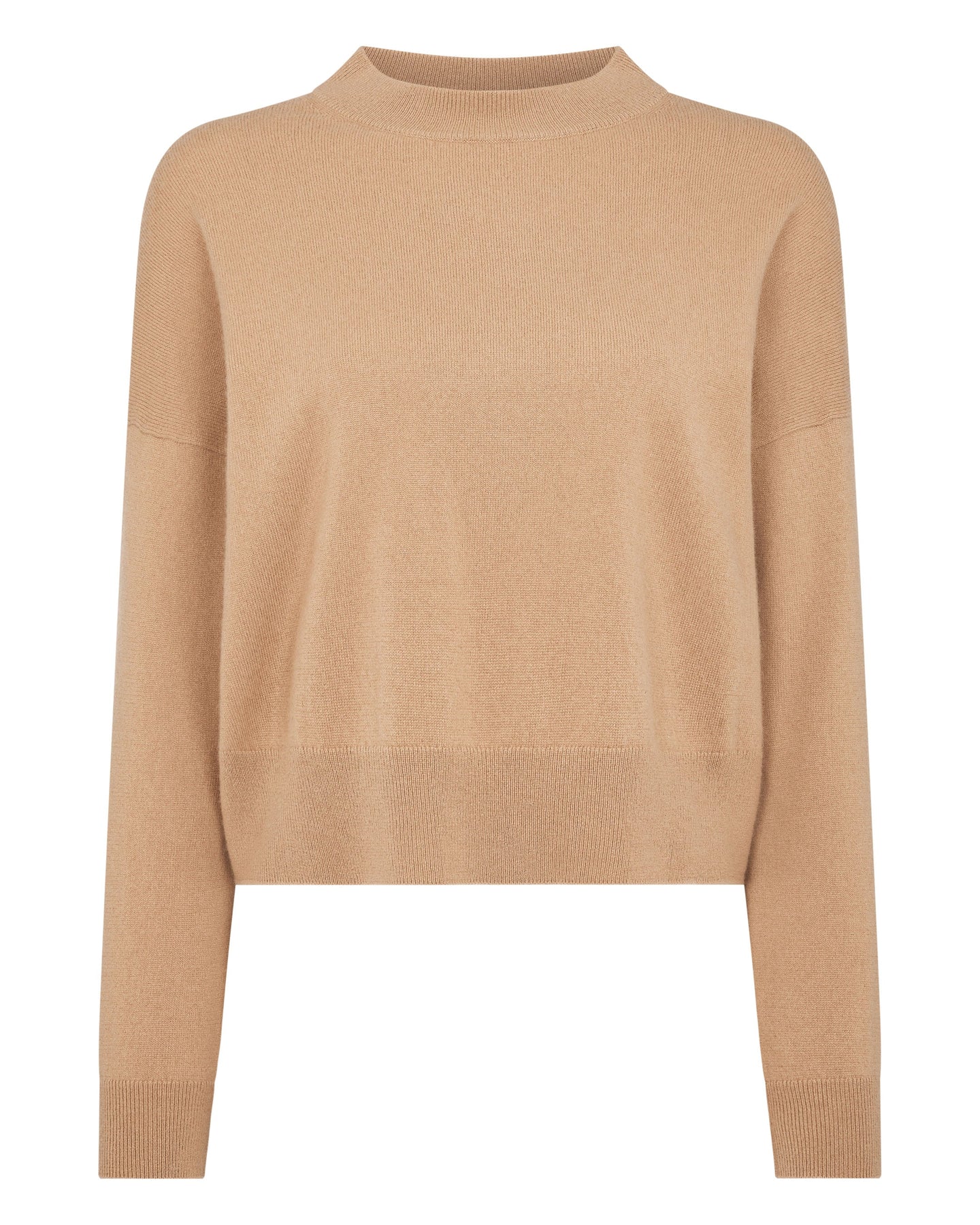 N.Peal Women's Relaxed Round Neck Cashmere Jumper Sahara Brown