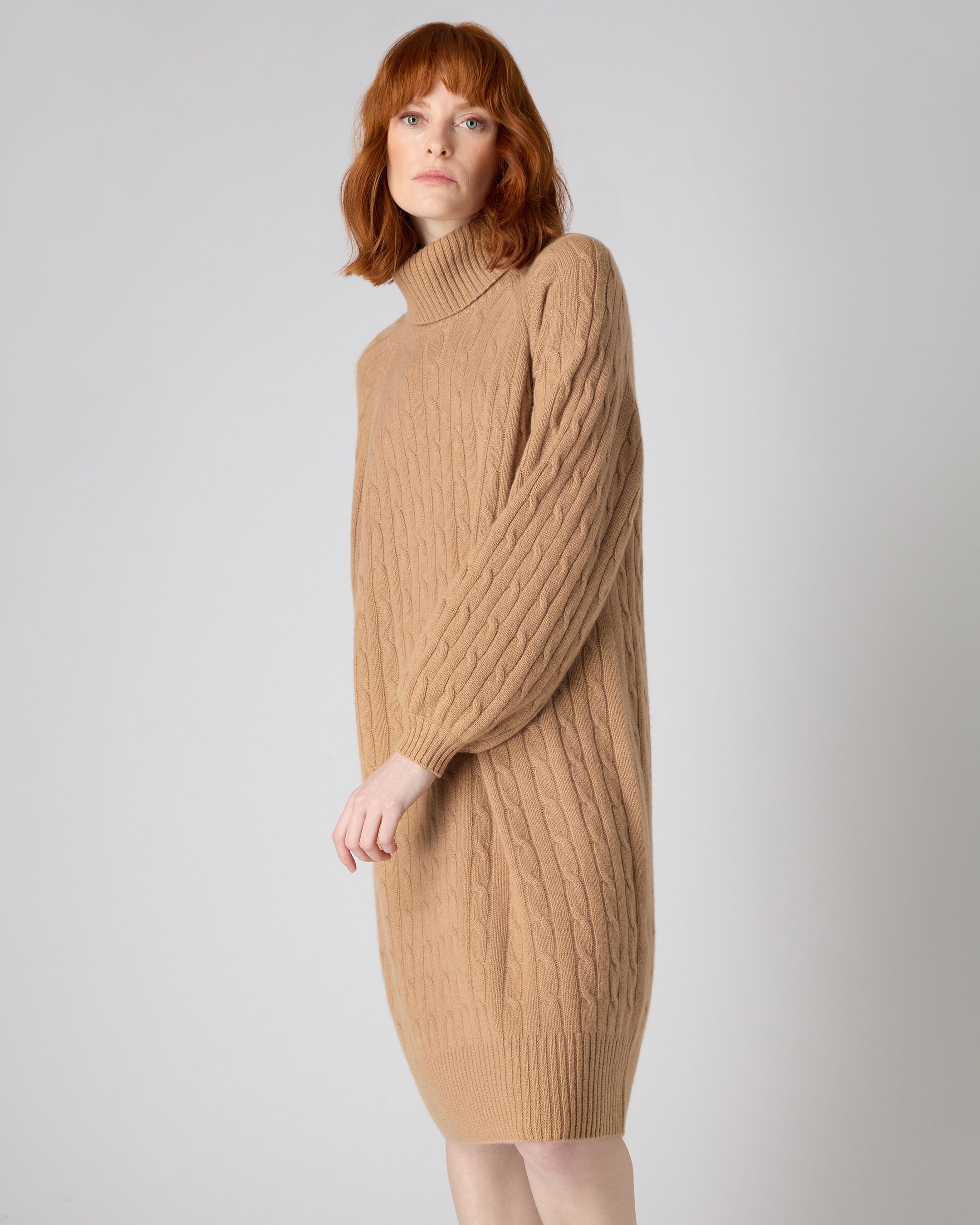 Roll neck wool outlet dress