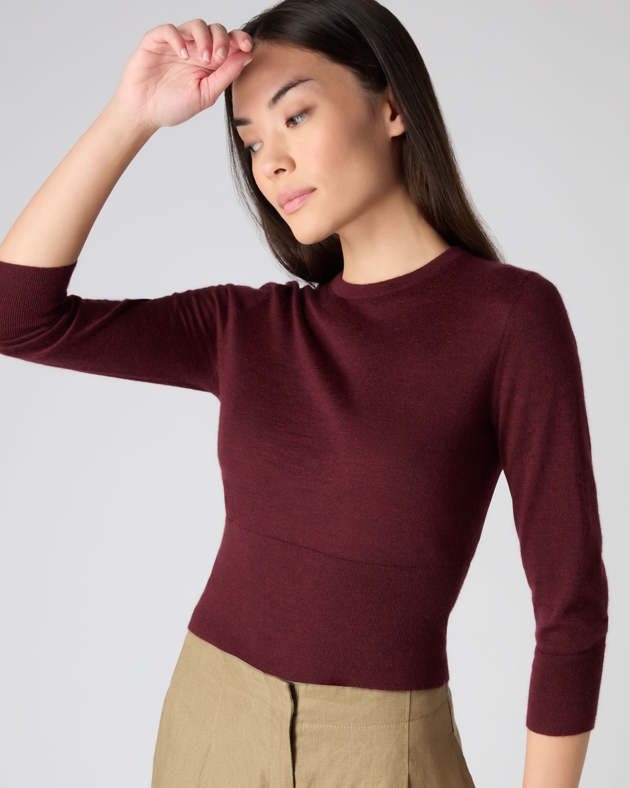 Burgundy sweater clearance women's