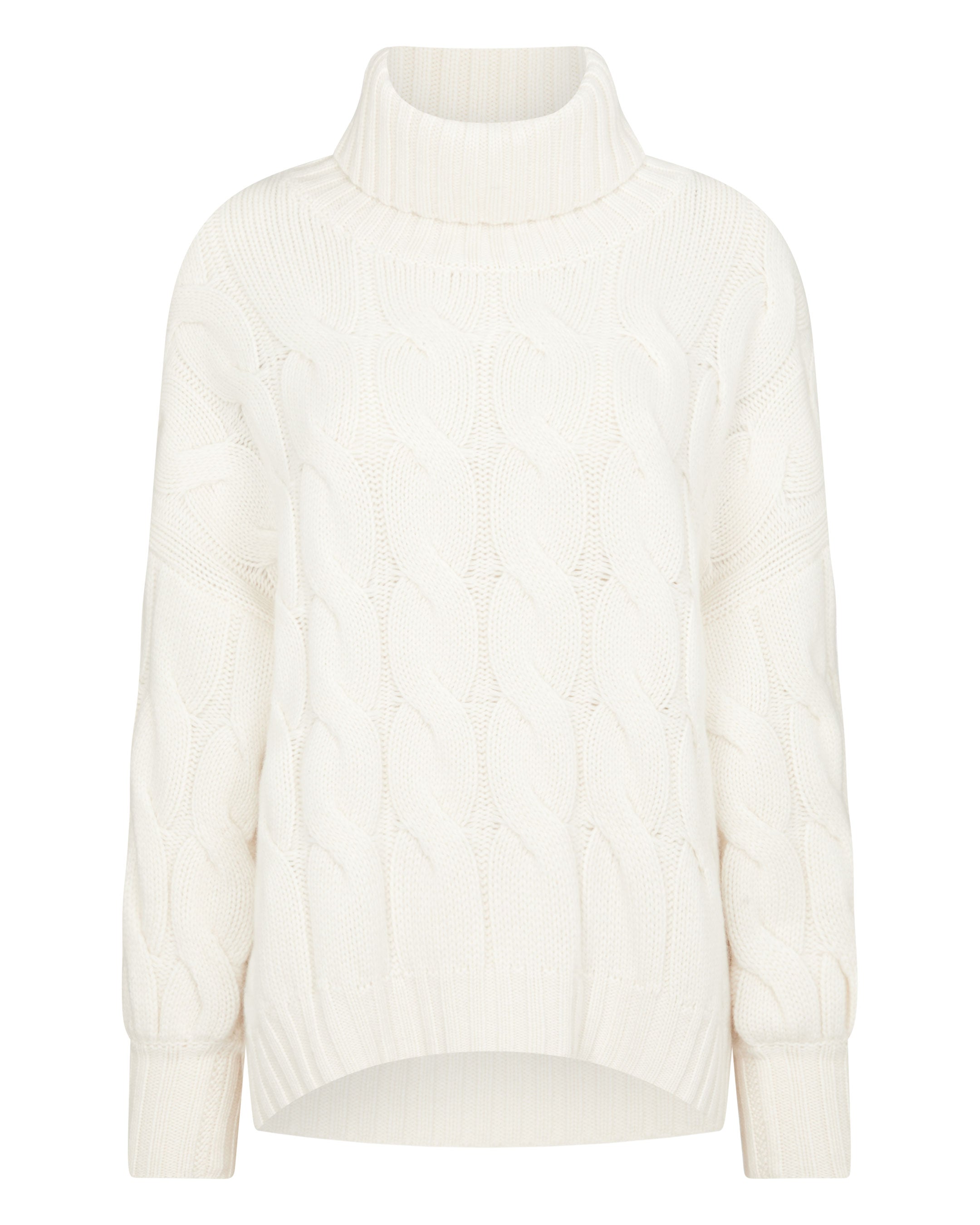 White chunky shop turtleneck sweater