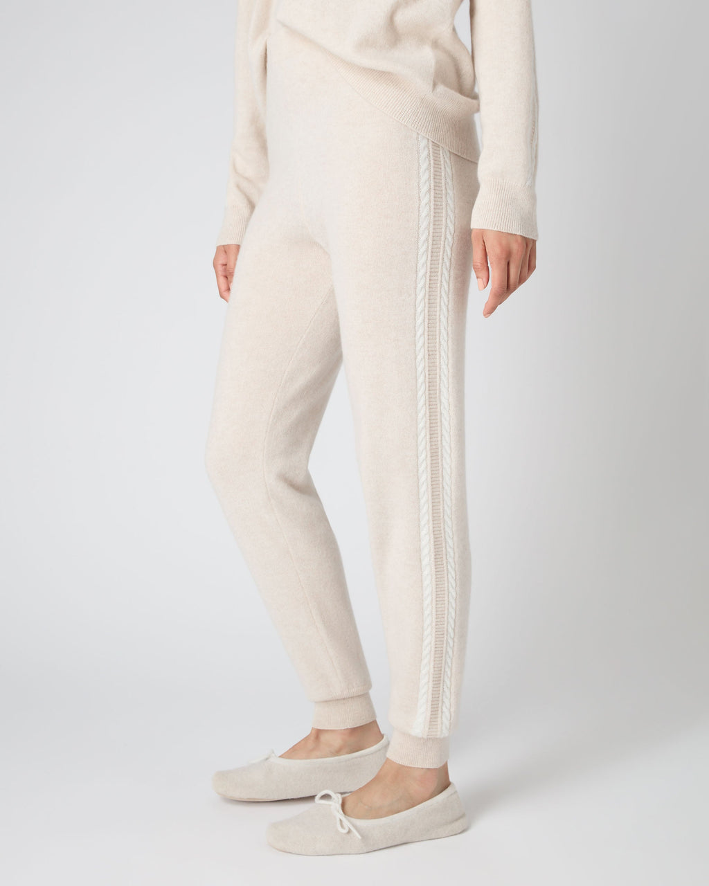 Wool and cashmere lounge joggers, Miiyu, Shop Women's Sleep Shorts Online