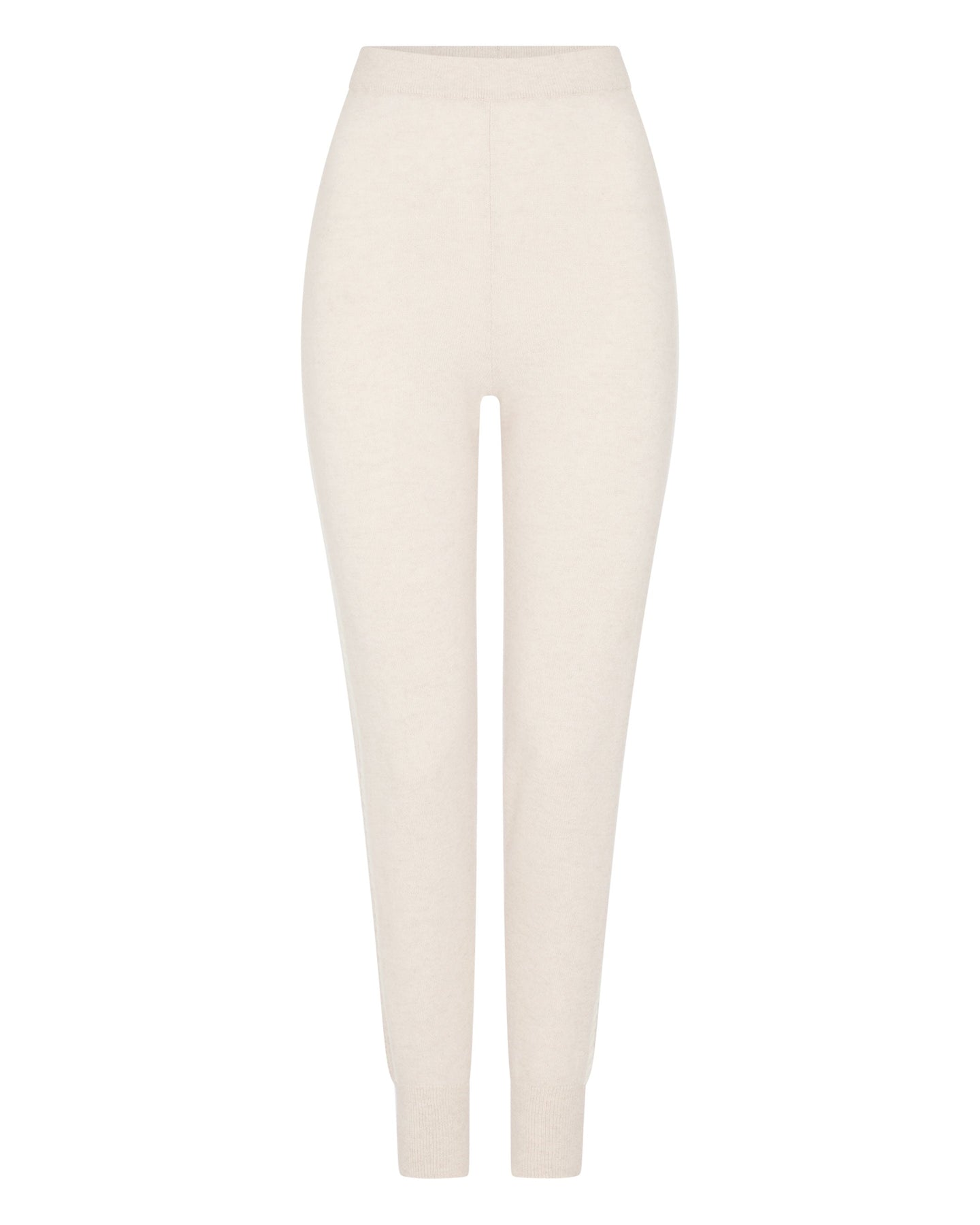N.Peal Women's Lurex Detail Cashmere Jogger Ecru White
