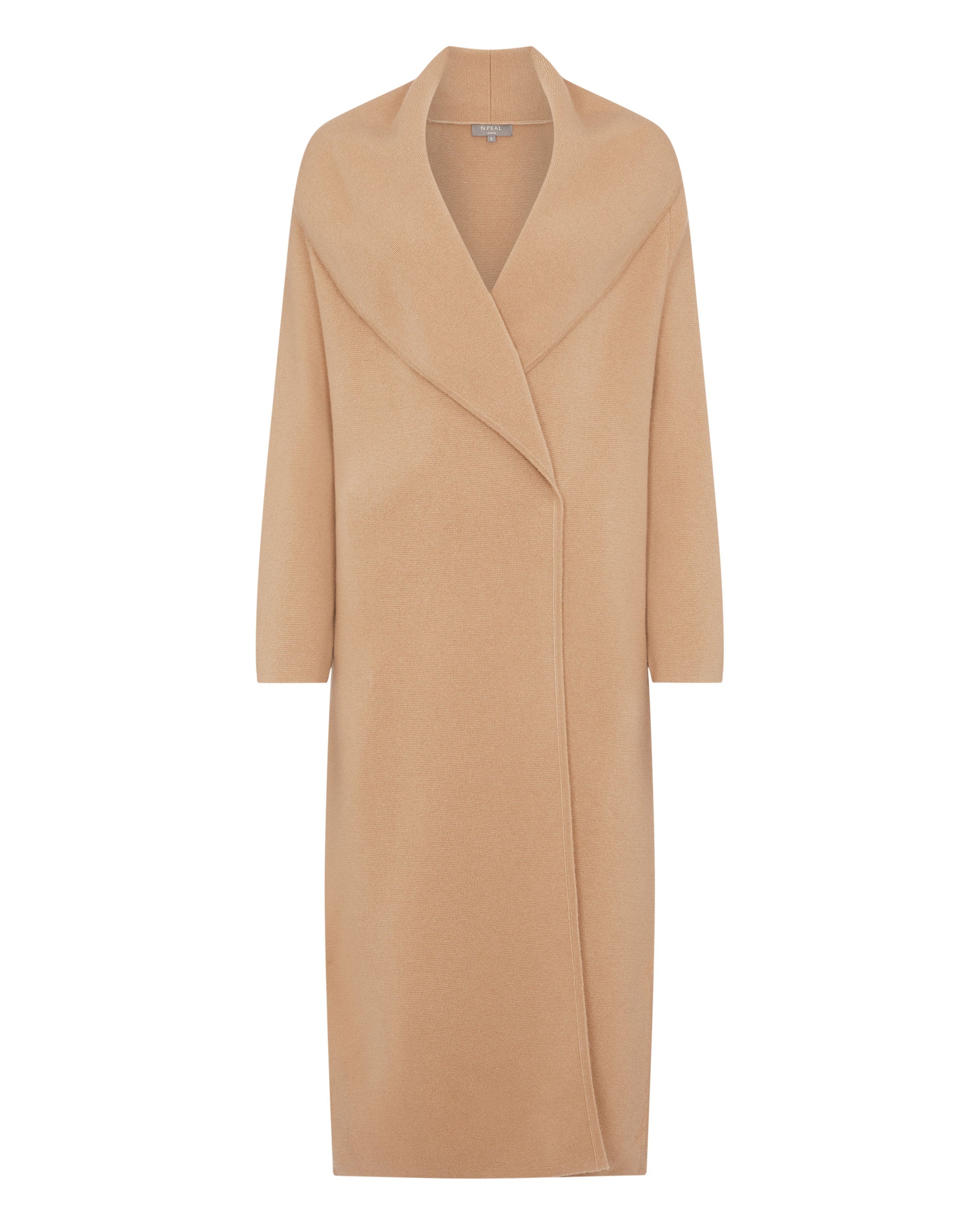 Women's Shawl Collar Cashmere Coat Sahara Brown | N.Peal