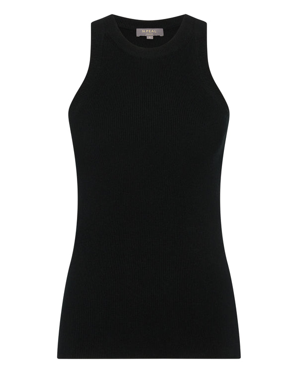 N.Peal The Peony Lim Racer Tank Black