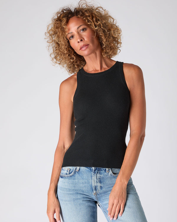 N.Peal The Peony Lim Racer Tank Black