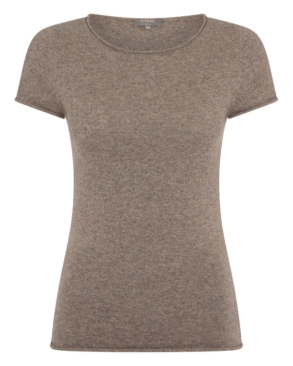 N.Peal The Peony Lim Ultimate Tee Peony Oolong Brown