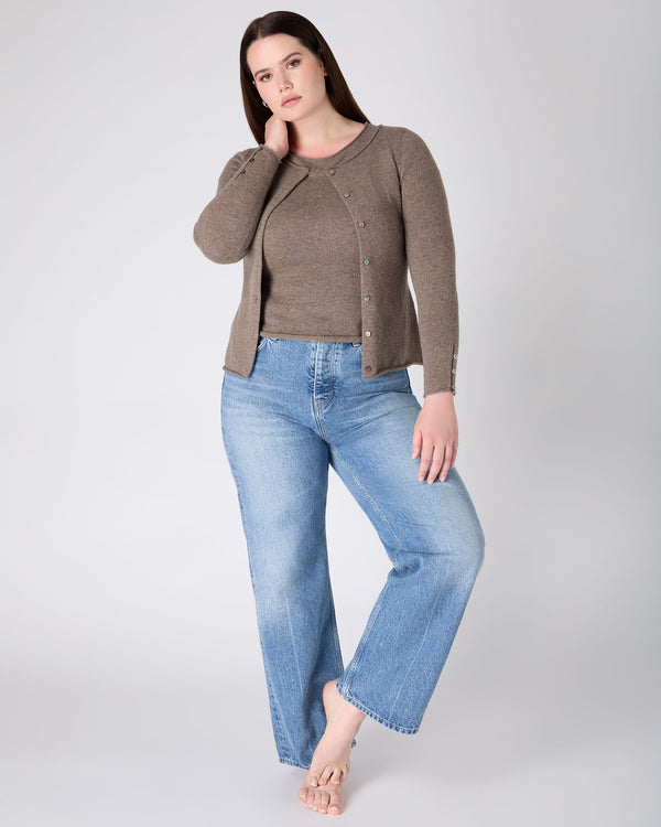N.Peal The Peony Lim Ultimate Cardigan Peony Oolong Brown