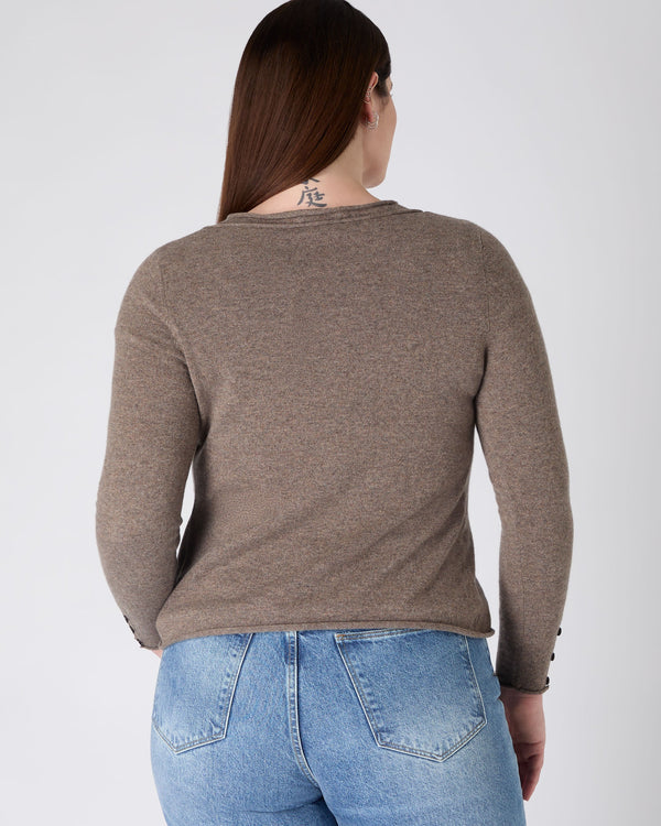 N.Peal The Peony Lim Ultimate Cardigan Peony Oolong Brown