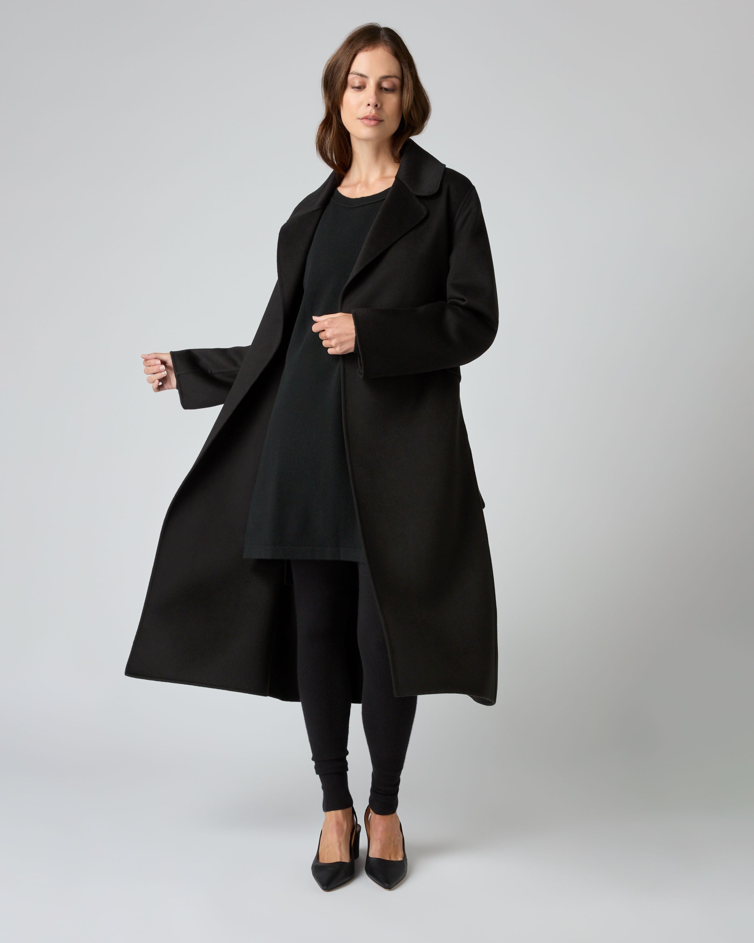 Black cashmere outlet coat