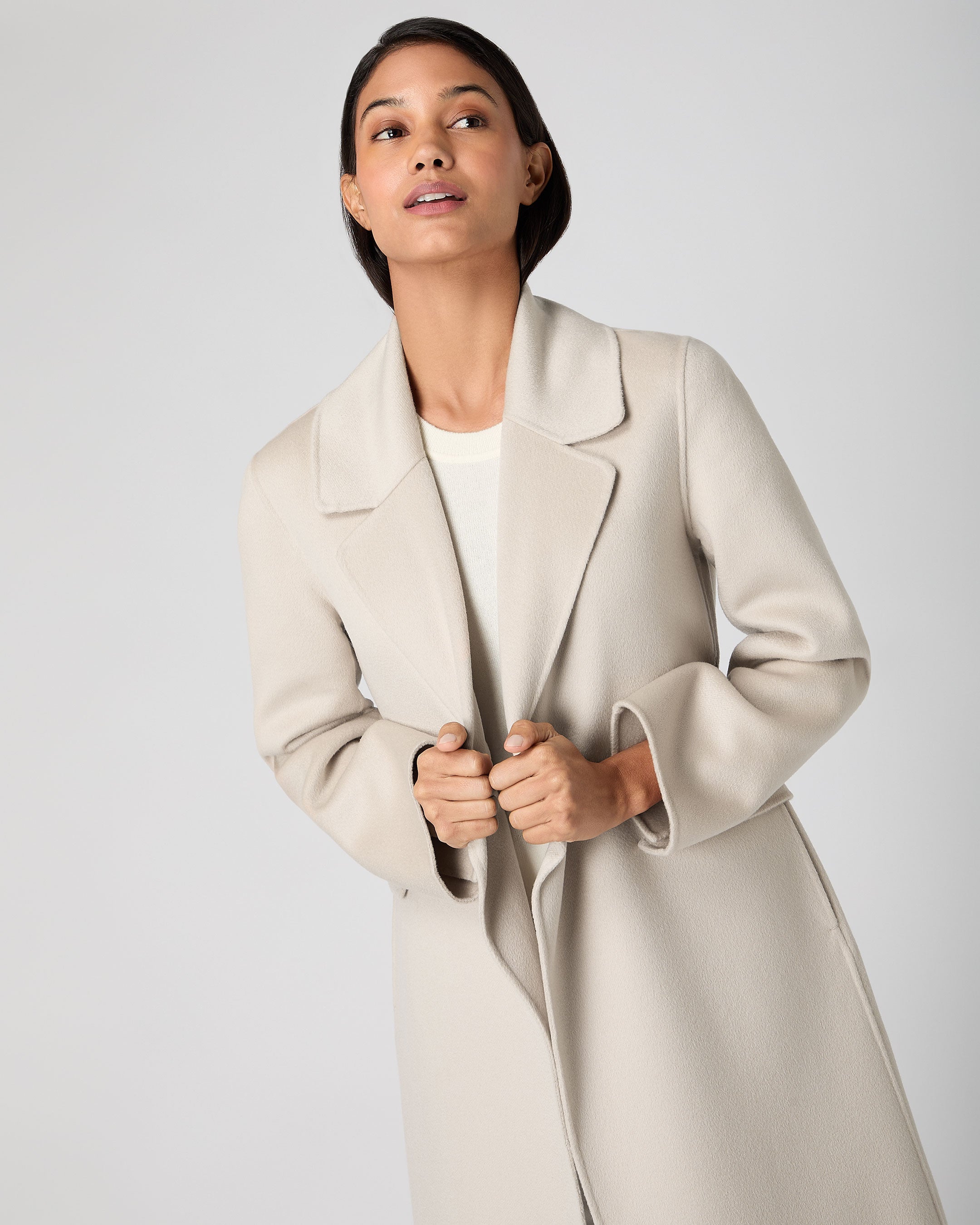 White hot sale cashmere coats