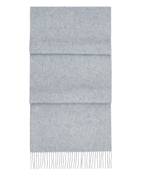 N.Peal Unisex Large Woven Cashmere Scarf Flannel Grey