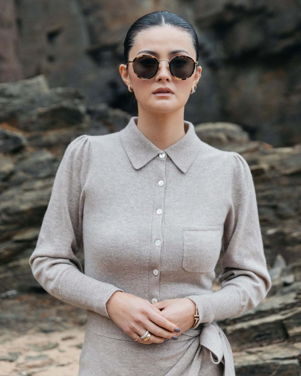 N.Peal The Peony Lim Polo Oatmeal Bro