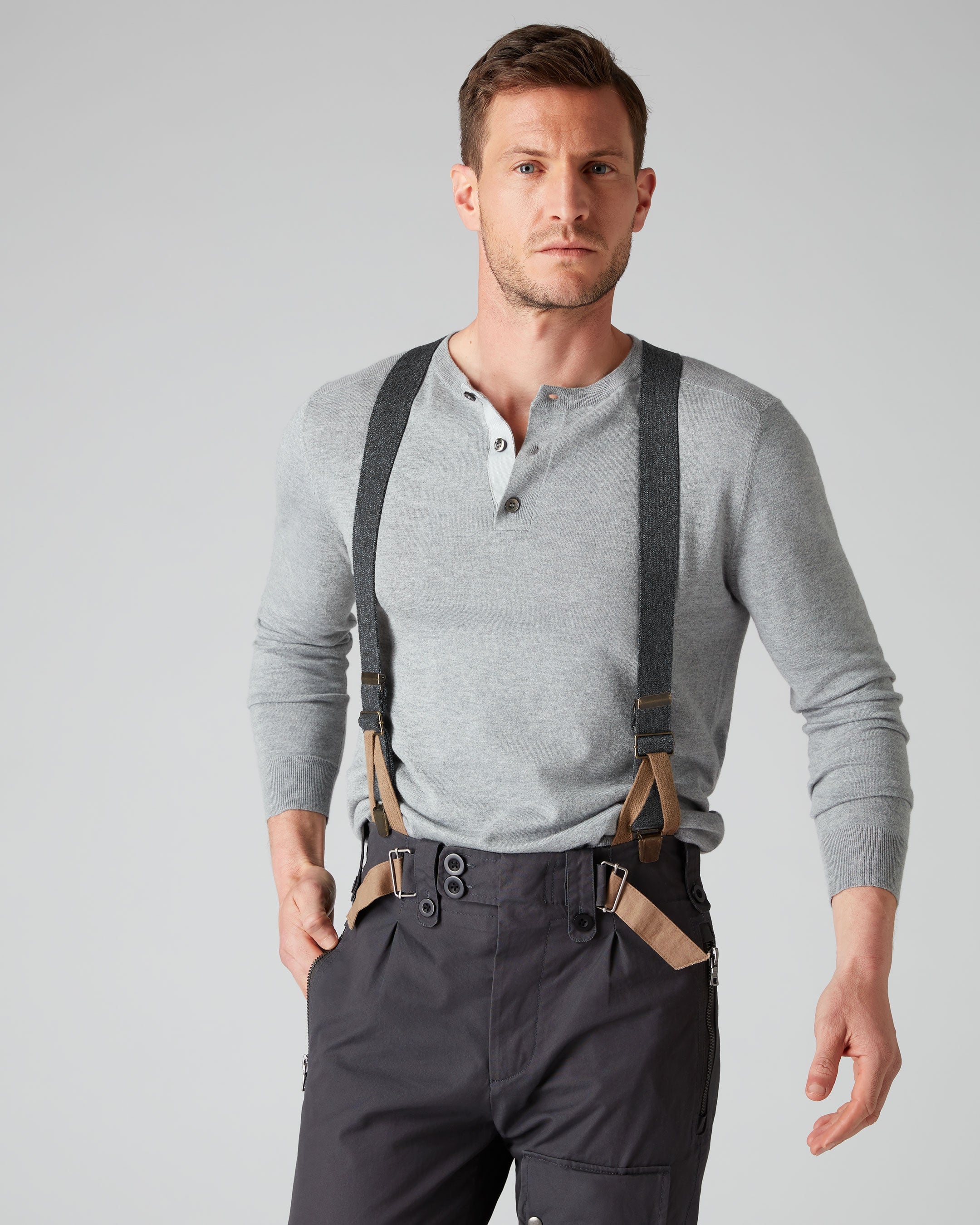 ZULYSTO Suspenders for Men Under Clothing Hikers Hidden Suspenders for Men  Tux Thin Elastic Grey Suspenders Women 1'' Wide - Yahoo Shopping