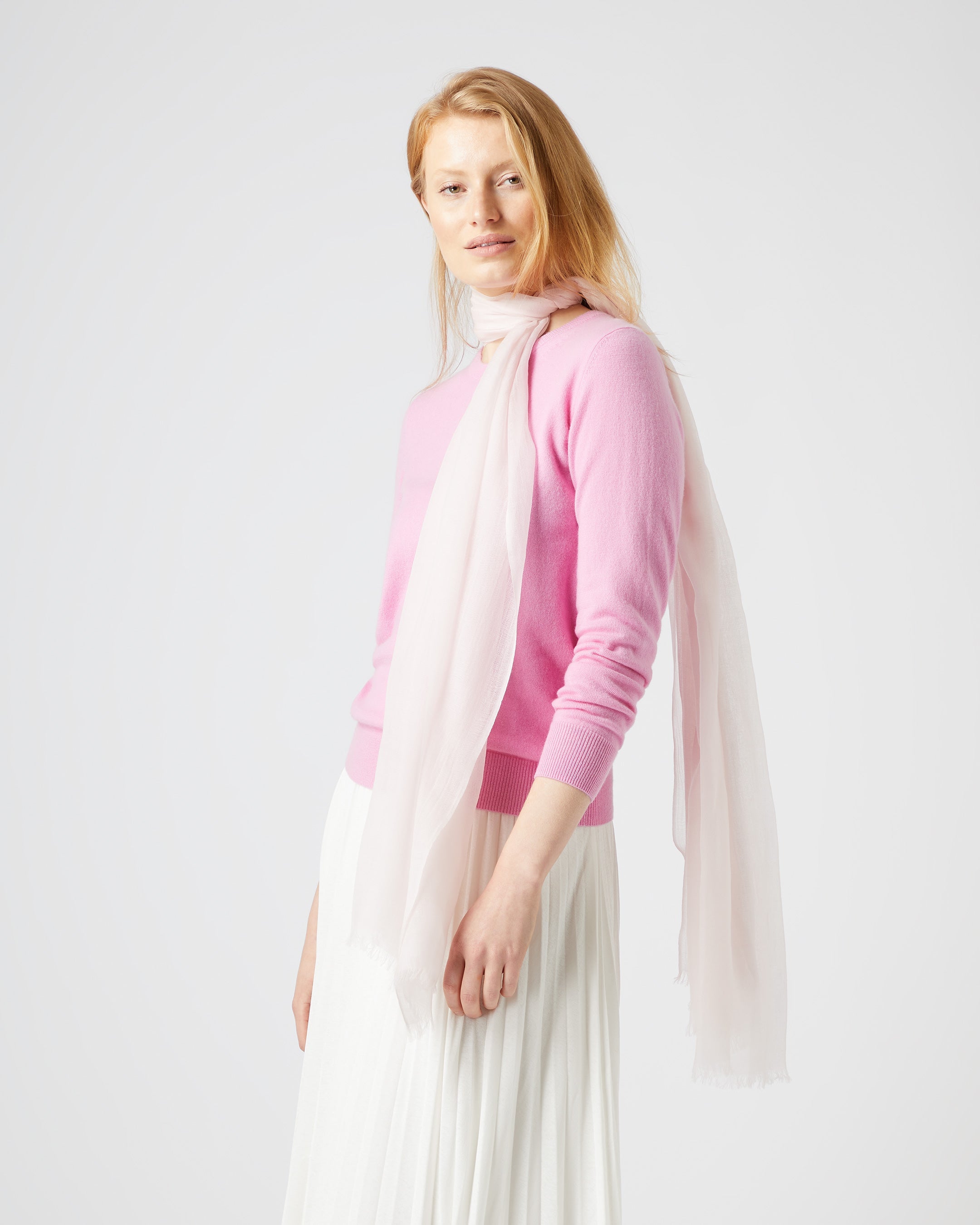 Pale pink pashmina sales shawl