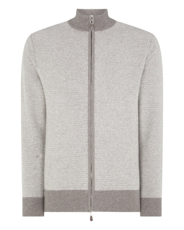 Men's Textured Birdseye Cashmere Jacket 10