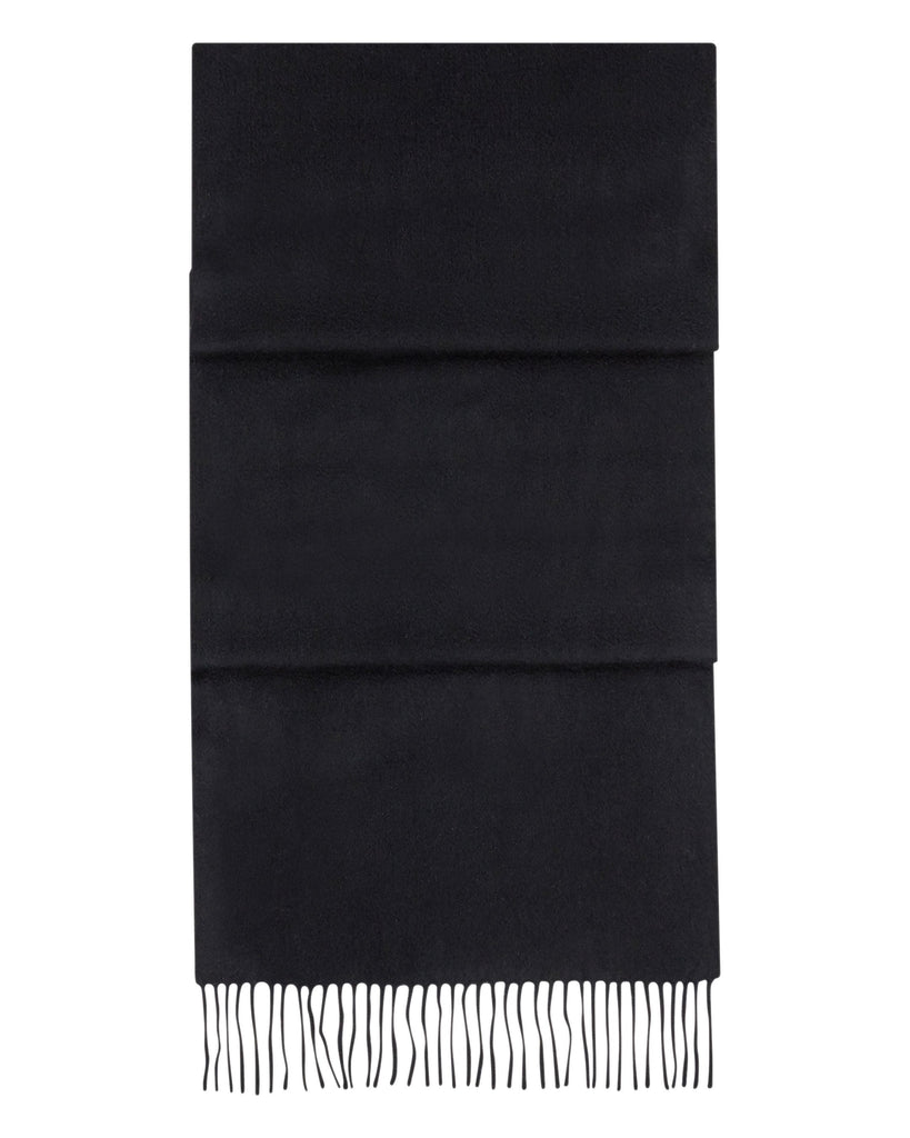 N.Peal short ribbed scarf - Black
