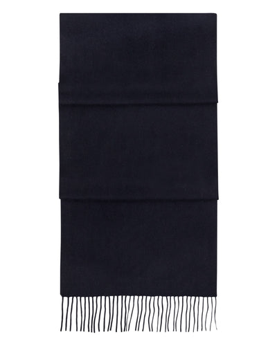 N.Peal Unisex Large Woven Cashmere Scarf Navy Blue