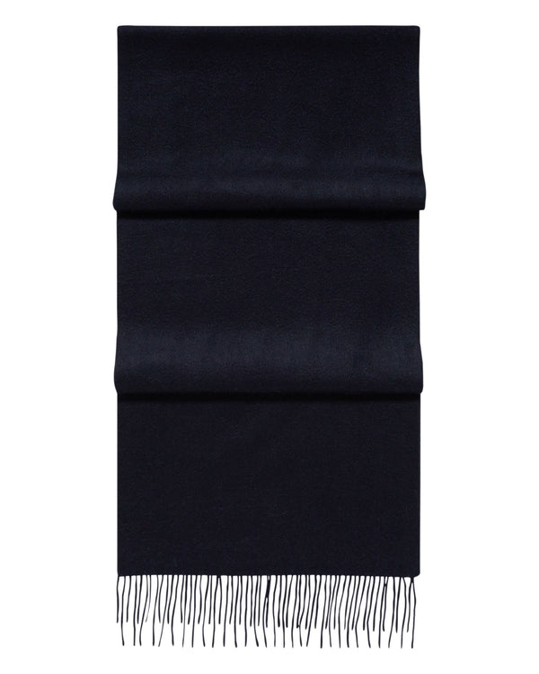 N.Peal Unisex Woven Cashmere Scarf Navy Blue