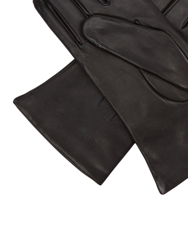N.Peal Women's Leather Short Gloves Black