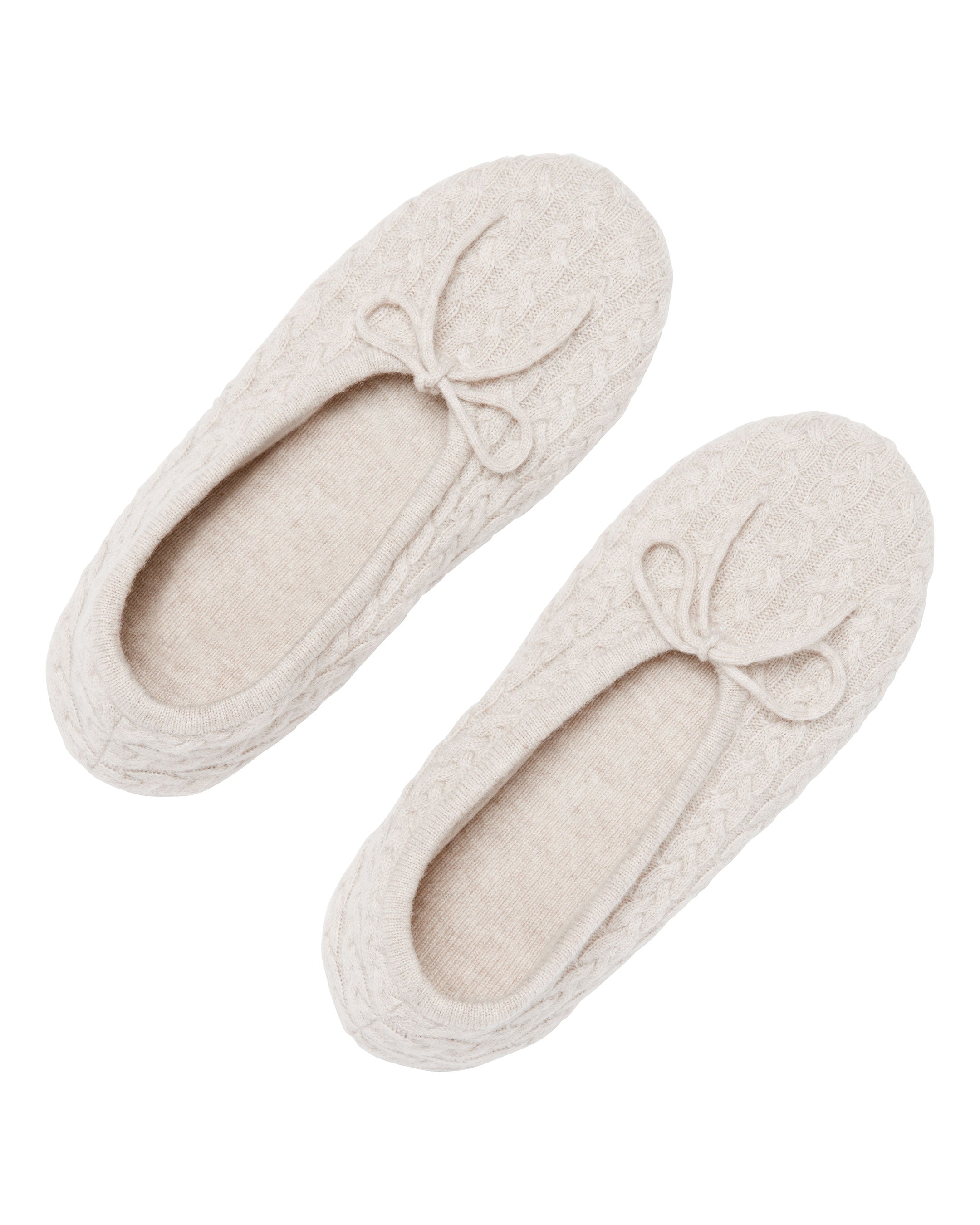 Grey cashmere store slippers