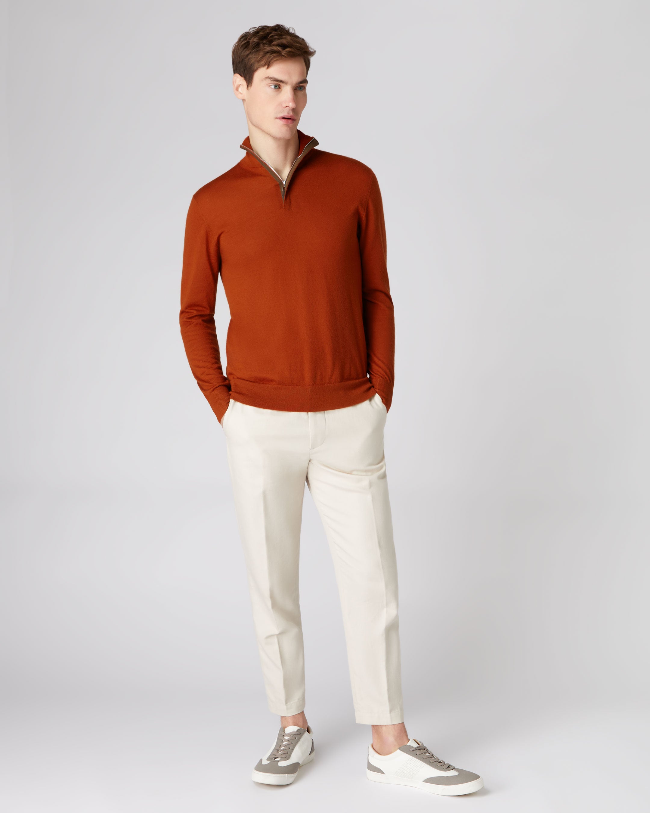 Sweater sale orange polos