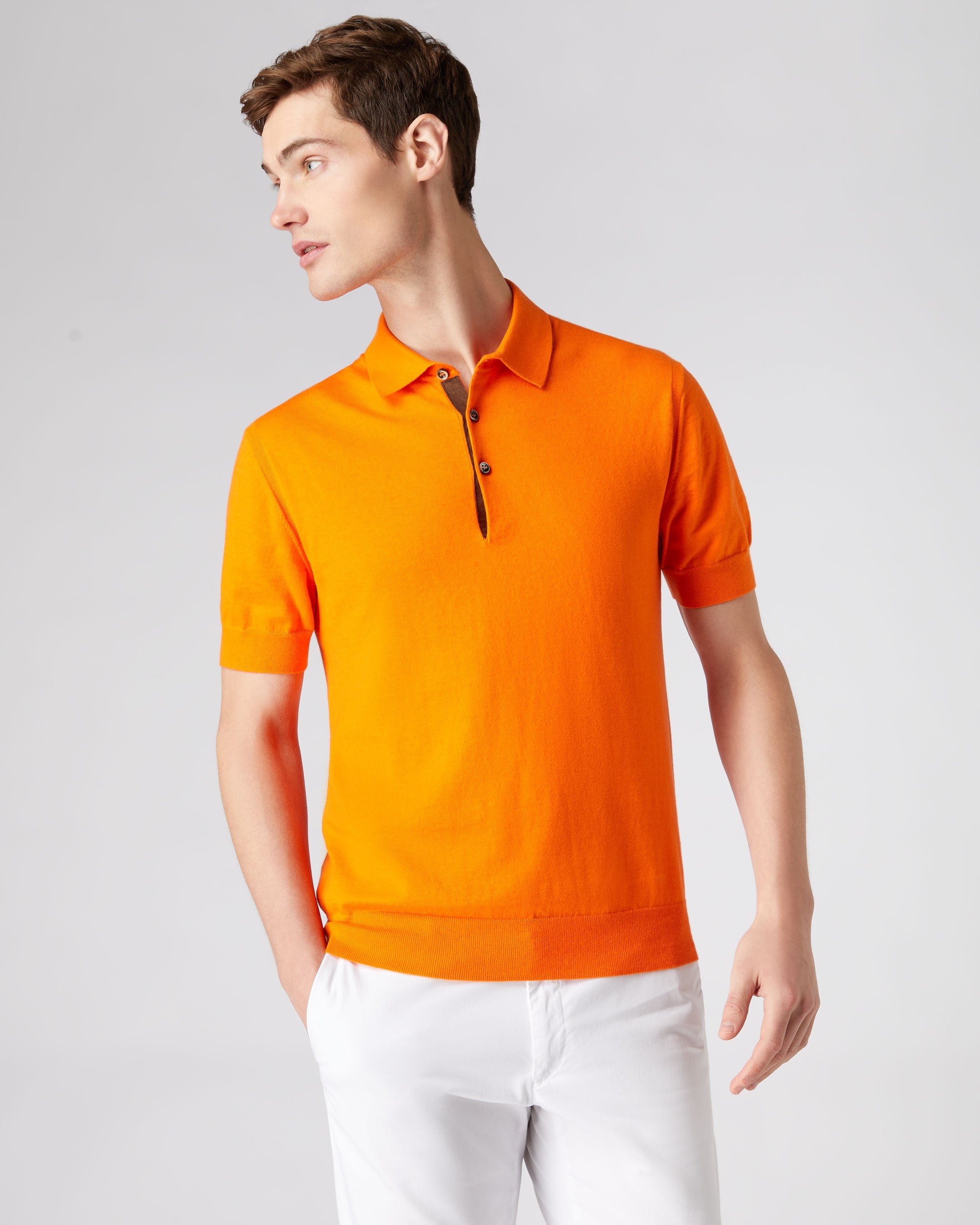 Orange polo hot sale shirt outfit