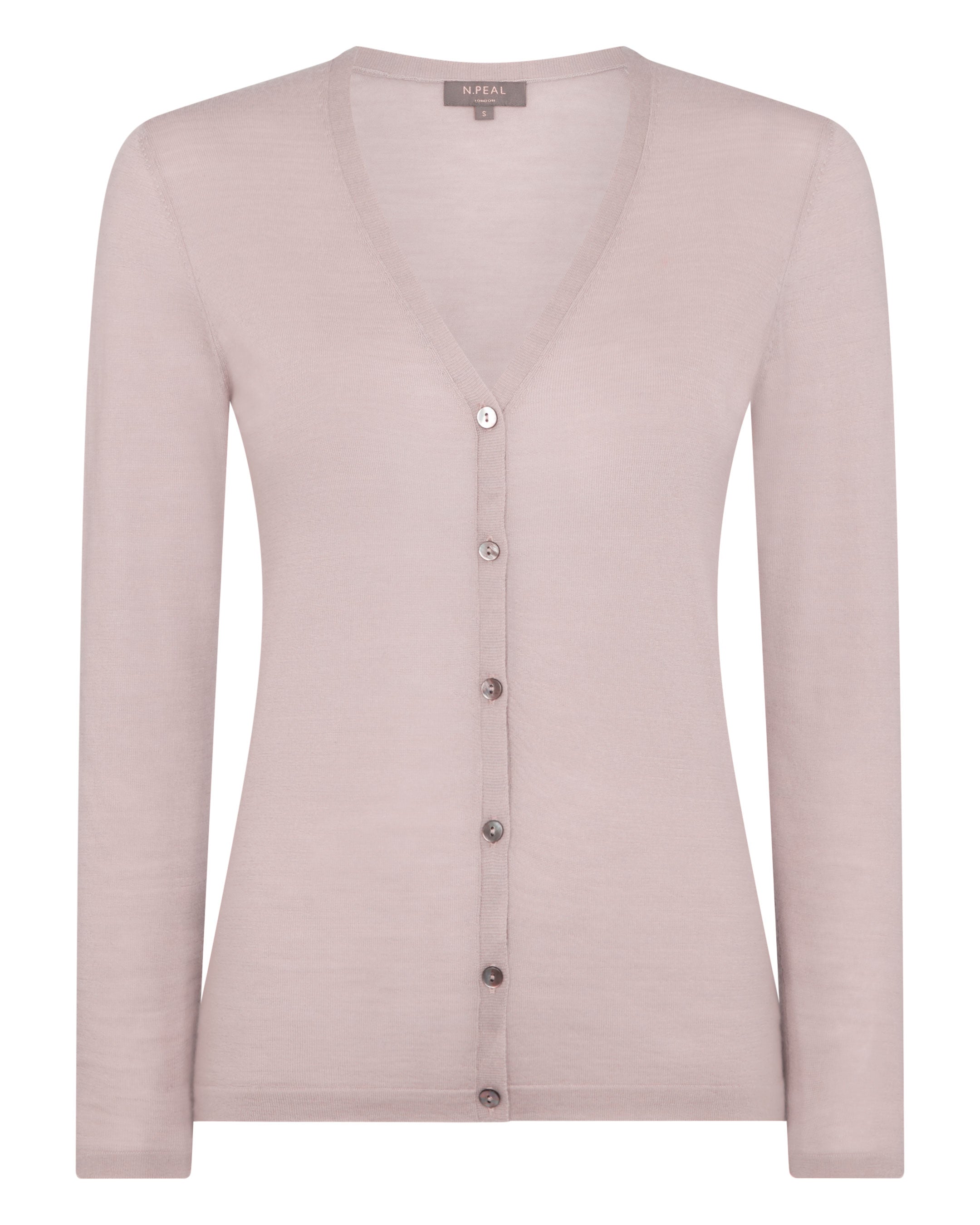 N.Peal fine-knit V-neck cardigan - Pink
