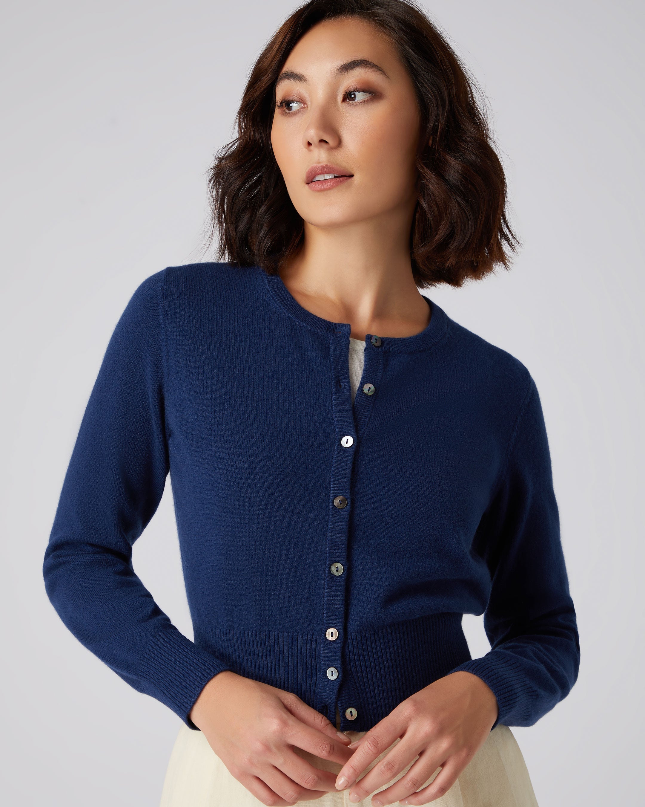 Cropped on sale cashmere cardigan