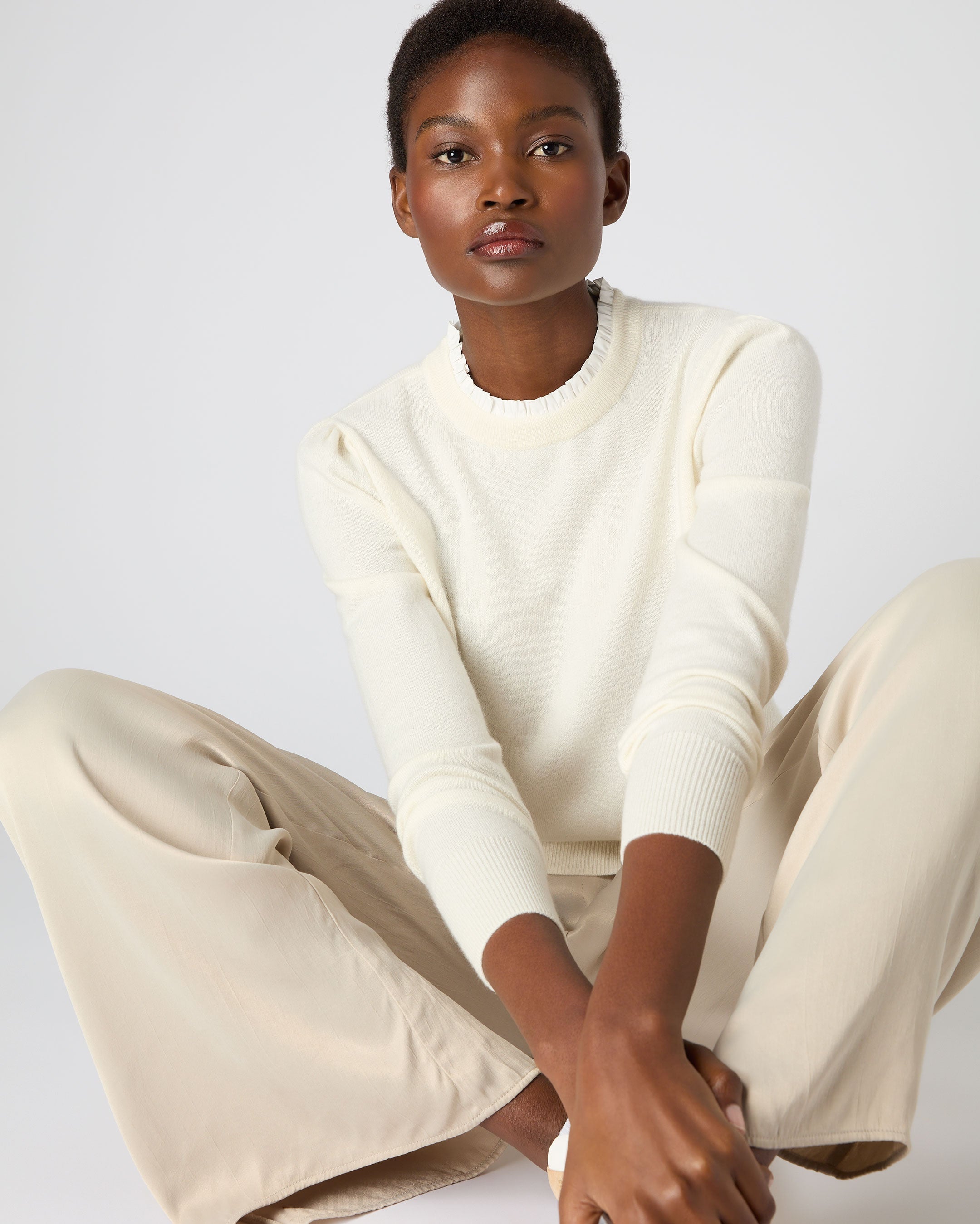 Ivory clearance cashmere sweater