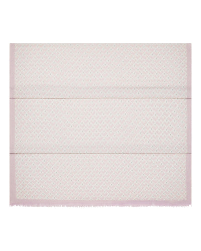 N.Peal Women's Tile Print Cashmere Pashmina Oyster Pink