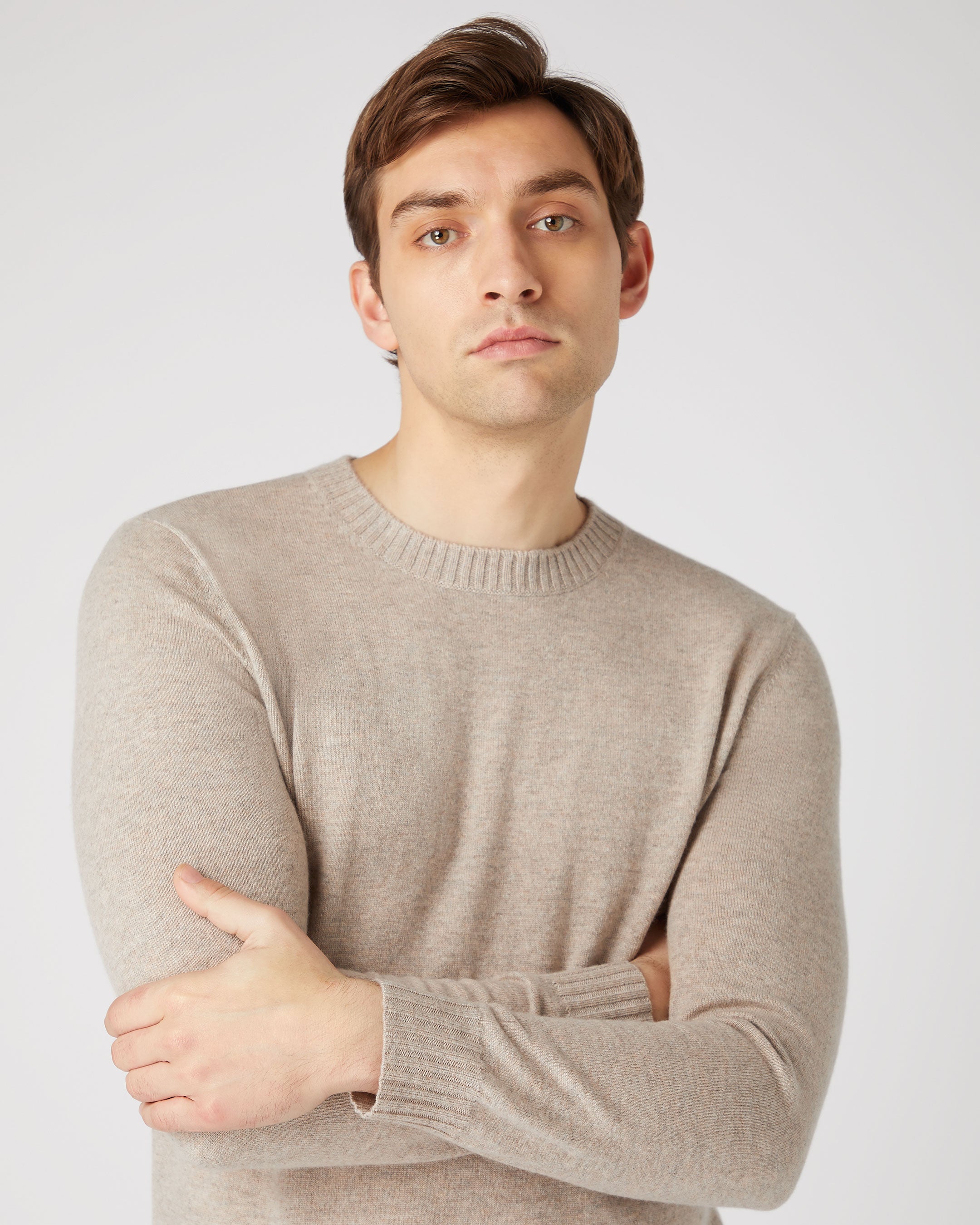 Oatmeal crew best sale neck jumper