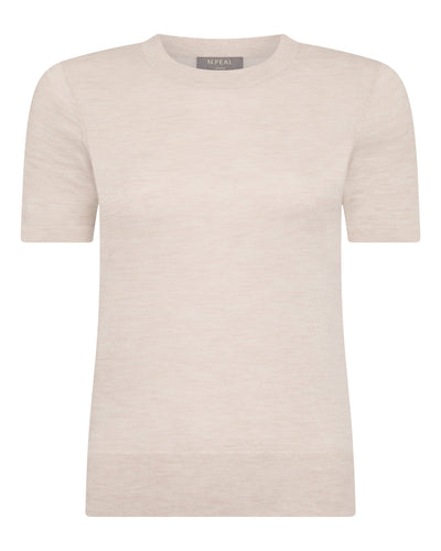 N.Peal Women's Isla Superfine Cashmere T-Shirt Sandstone Brown