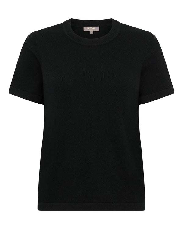 N.Peal Women's Lottie Cashmere T-Shirt Black