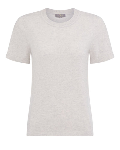 N.Peal Women's Lottie Cashmere T-Shirt Pebble Grey