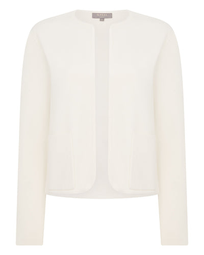 N.Peal Women's Milano Cashmere Jacket New Ivory White