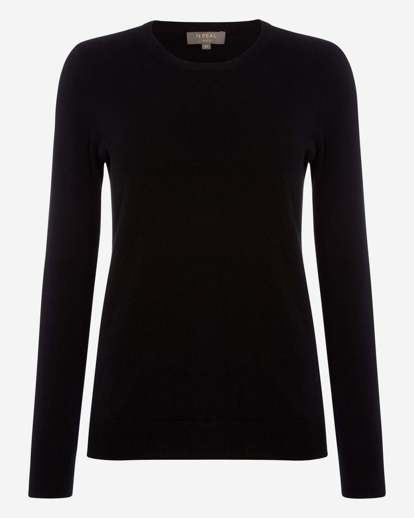 Women's Evie Classic Round Neck Cashmere Sweater Black | N.Peal