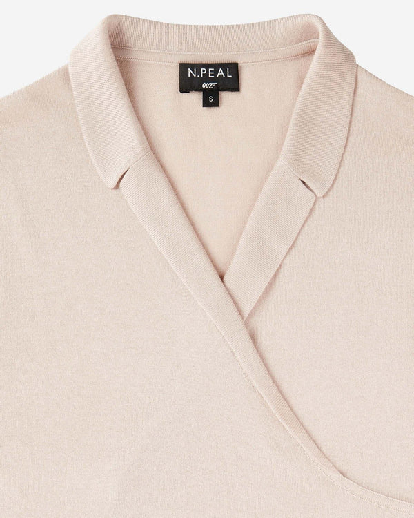 N.Peal 007 Superfine Wrap Top Oyster Pink