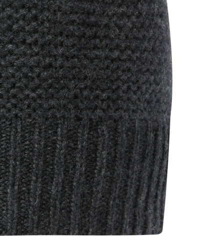N.Peal Unisex Beanie Cashmere Hat Dark Charcoal Grey